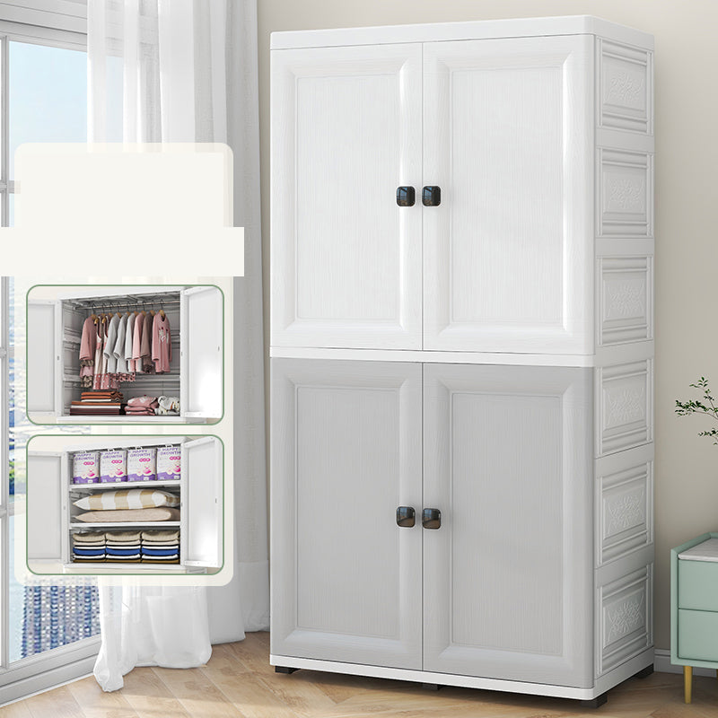 Modern Style Kid's Wardrobe Plastic Door Wardrobe Closet for Bedroom