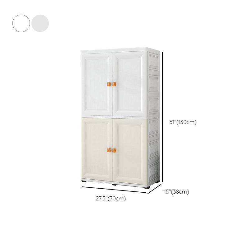 Modern Style Kid's Wardrobe Plastic Door Wardrobe Closet for Bedroom