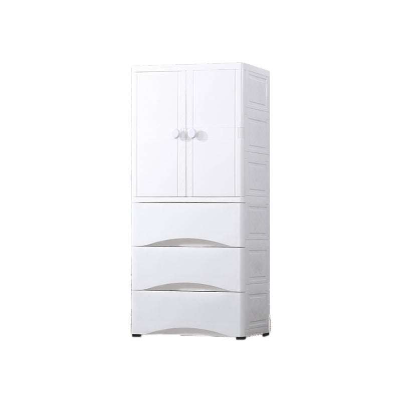 Modern Style Kid's Wardrobe Plastic Wardrobe Closet with Garment Rod