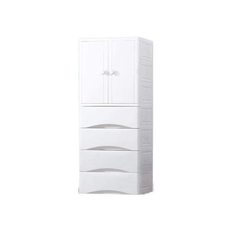 Modern Style Kid's Wardrobe Plastic Wardrobe Closet with Garment Rod