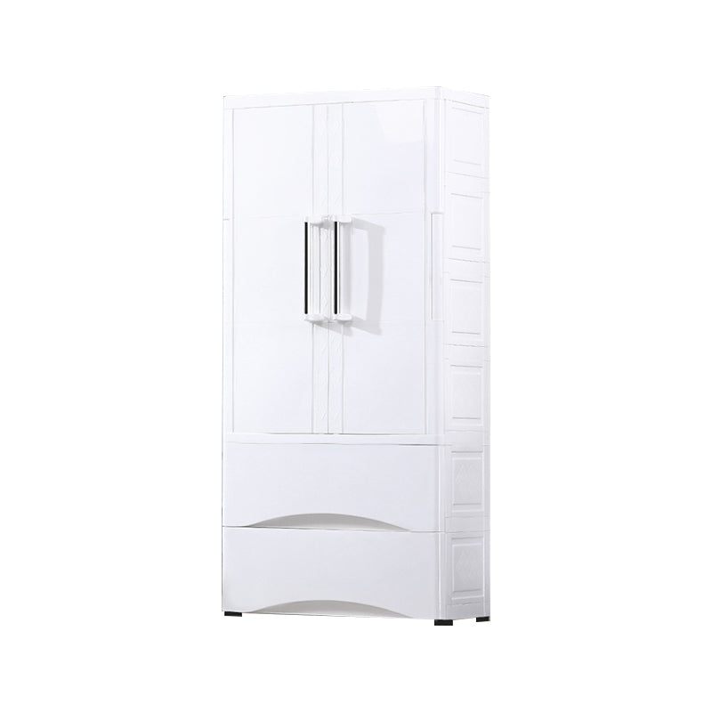 Modern Style Kid's Wardrobe Plastic Wardrobe Closet with Garment Rod