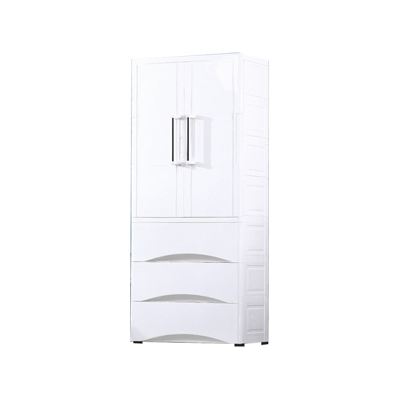 Modern Style Kid's Wardrobe Plastic Wardrobe Closet with Garment Rod