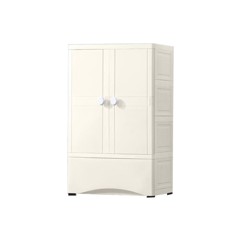 Modern Style Kid's Wardrobe Plastic Wardrobe Closet with Garment Rod