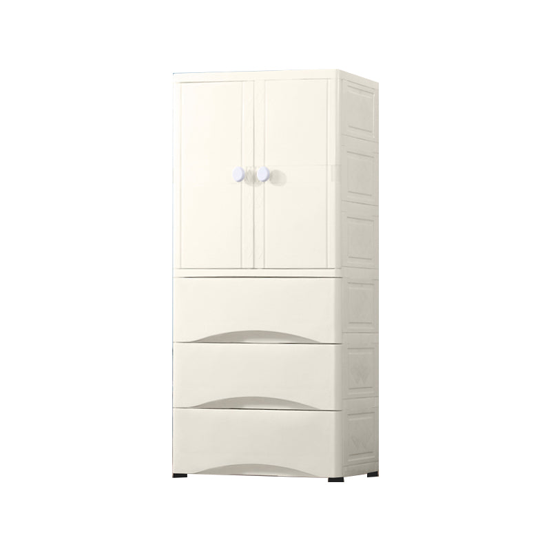 Modern Style Kid's Wardrobe Plastic Wardrobe Closet with Garment Rod