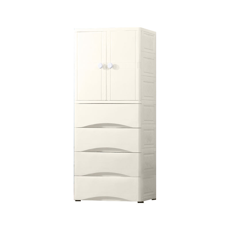 Modern Style Kid's Wardrobe Plastic Wardrobe Closet with Garment Rod