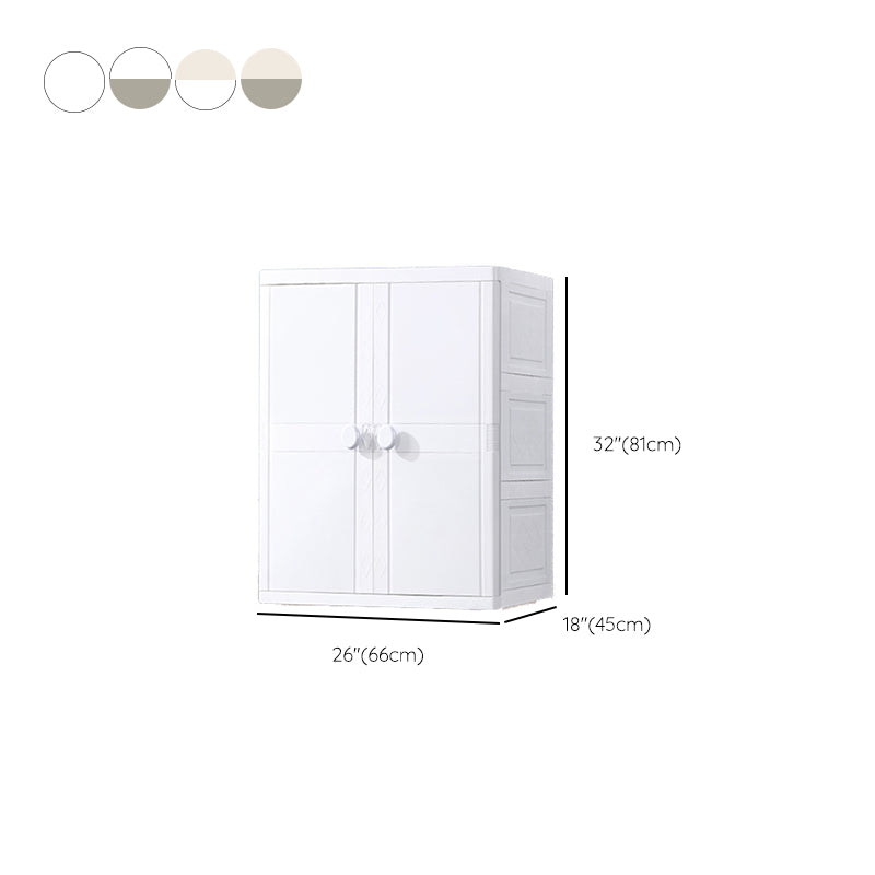 Modern Style Kid's Wardrobe Plastic Wardrobe Closet with Garment Rod