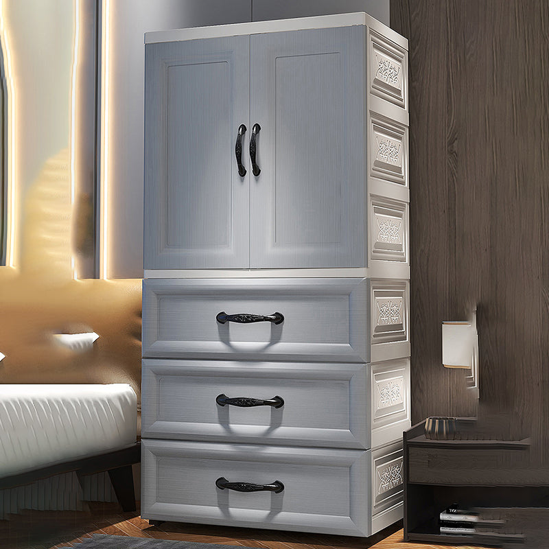 Modern Kid's Wardrobe Plastic Door Wardrobe Closet for Bedroom