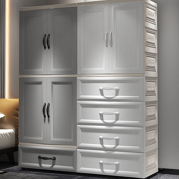 Modern Kid's Wardrobe Plastic Door Wardrobe Closet for Bedroom