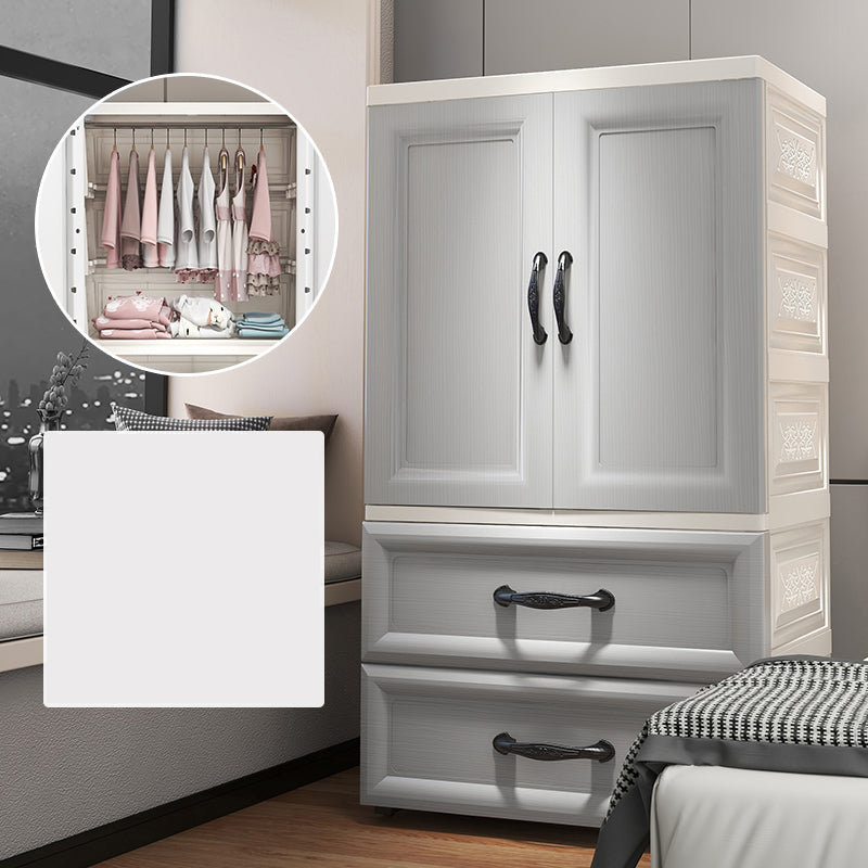 Modern Kid's Wardrobe Plastic Door Wardrobe Closet for Bedroom