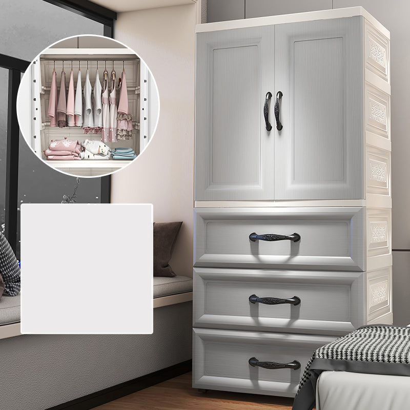 Modern Kid's Wardrobe Plastic Door Wardrobe Closet for Bedroom