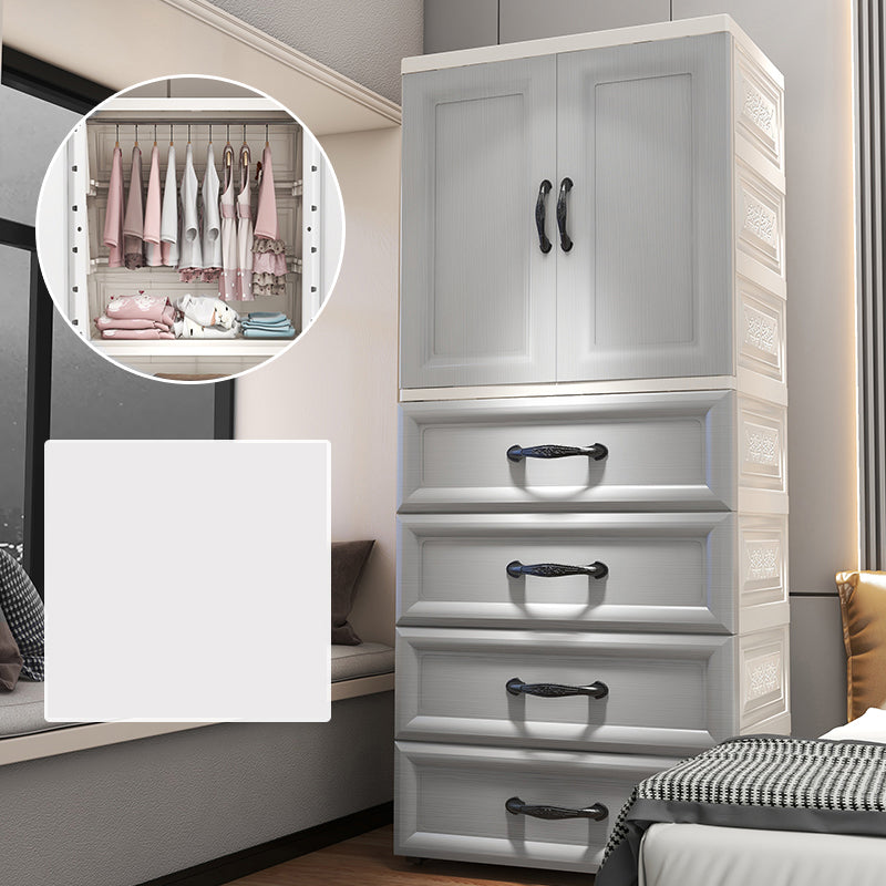 Modern Kid's Wardrobe Plastic Door Wardrobe Closet for Bedroom