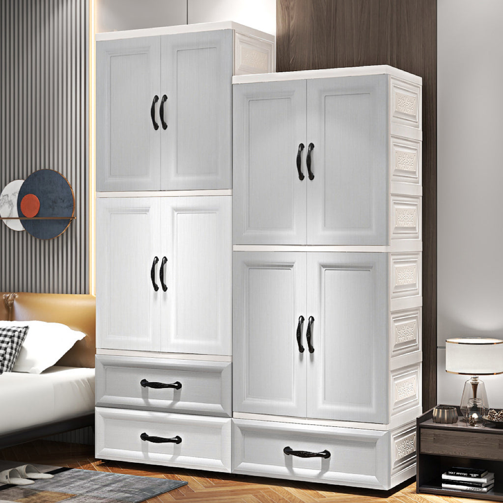 Modern Kid's Wardrobe Plastic Door Wardrobe Closet for Bedroom