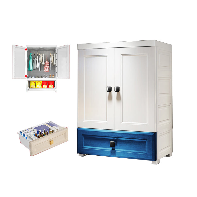 Contemporary Wardrobe Armoire Plastic Wardrobe Closet with Drawers