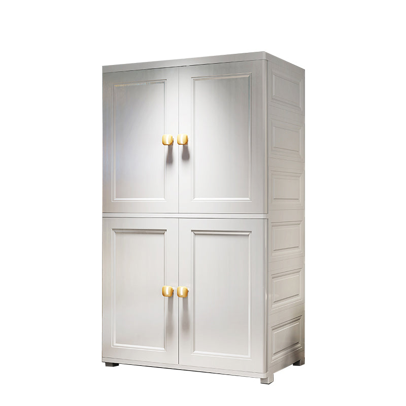 Contemporary Wardrobe Armoire Plastic Wardrobe Closet with Drawers