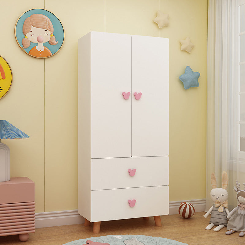 Contemporary Freestanding Kid's Wardrobe Manufactured Wood Wardrobe with Soft Close Doors