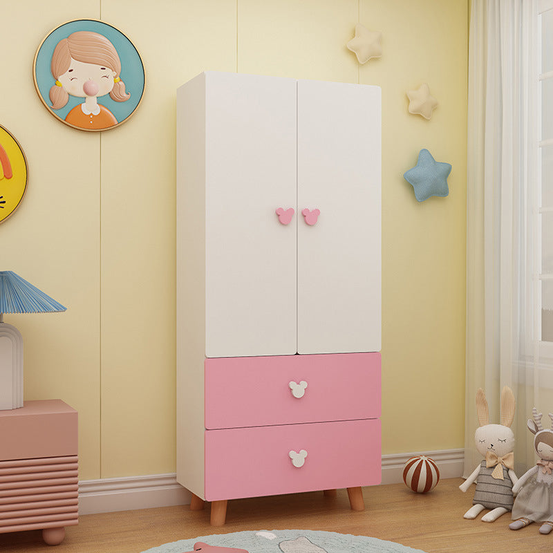 Contemporary Freestanding Kid's Wardrobe Manufactured Wood Wardrobe with Soft Close Doors