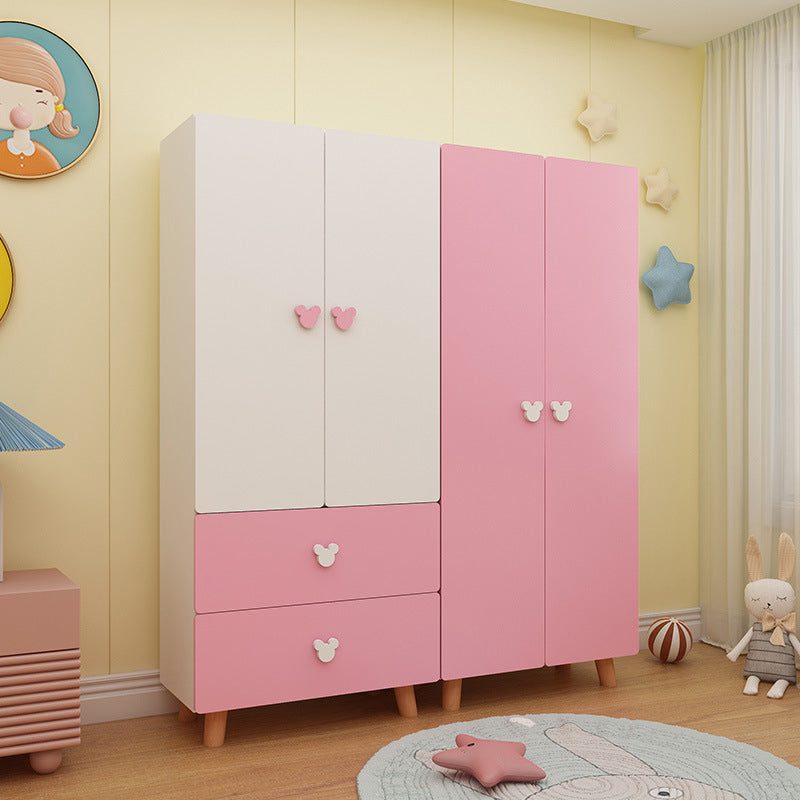 Contemporary Freestanding Kid's Wardrobe Manufactured Wood Wardrobe with Soft Close Doors