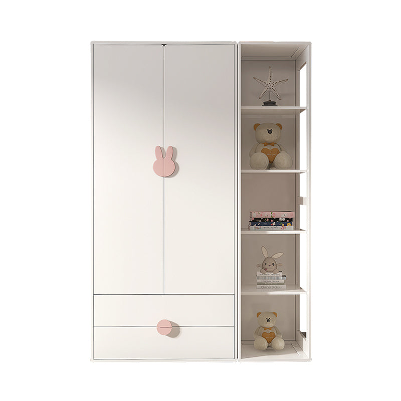 Modern Solid Wood Kid's Wardrobe Freestanding Multifunctional Wardrobe Armoire