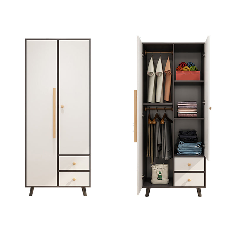 Contemporary Bedroom Kid's Wardrobe Manufactured Wood Frame Wardrobe