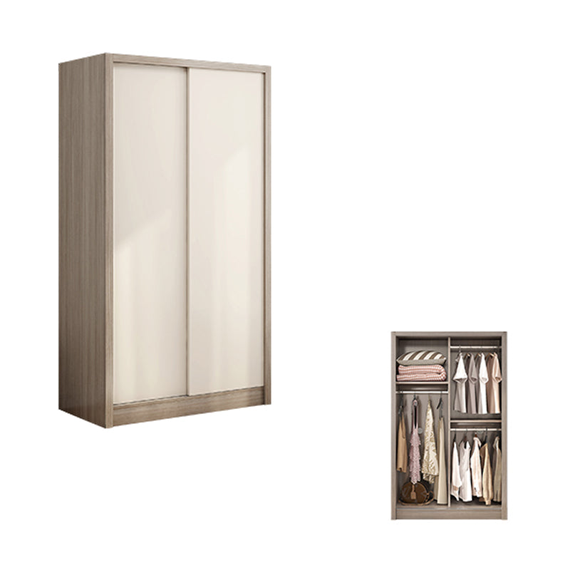 Contemporary Wardrobe Armoire Gray and White Bedroom Armoire