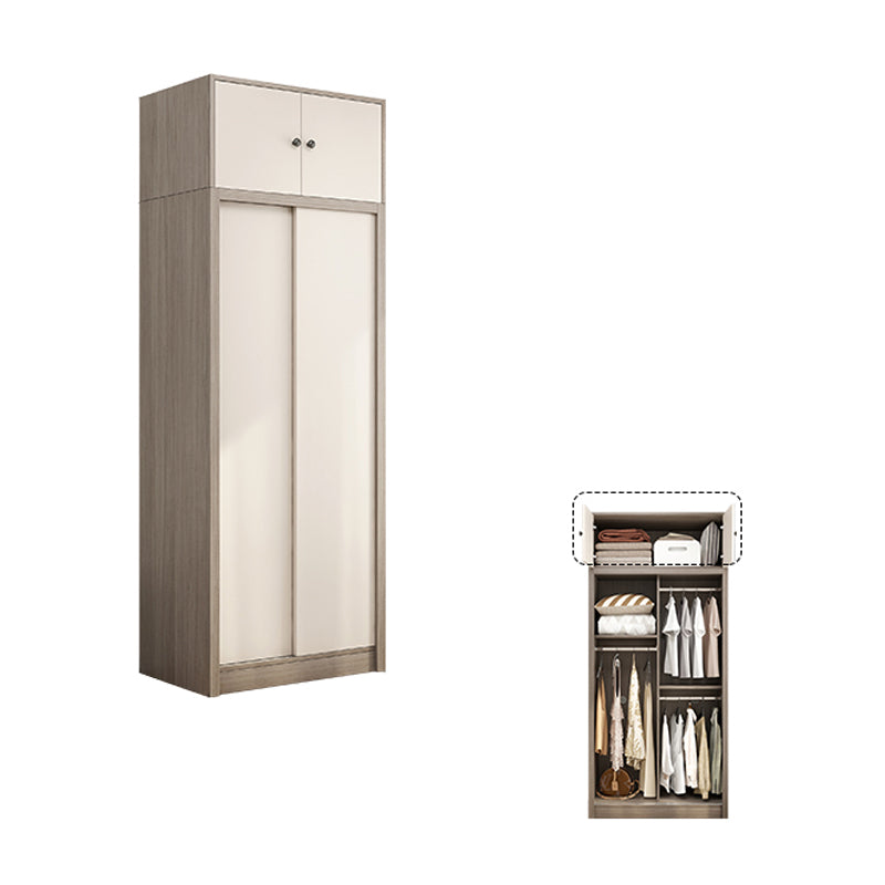 Contemporary Wardrobe Armoire Gray and White Bedroom Armoire