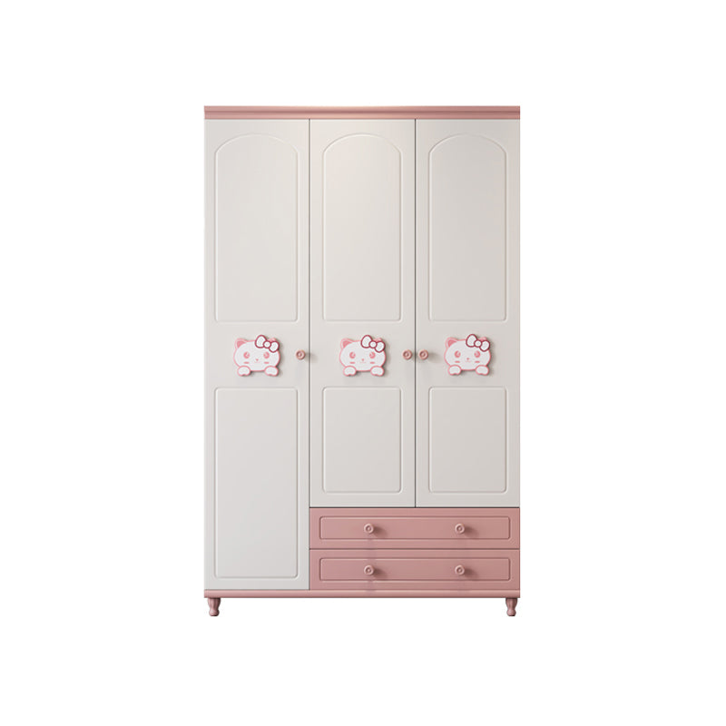 Modern Style Kids Closet Manufactured Wood Bedroom Youth Armoire with Drawers