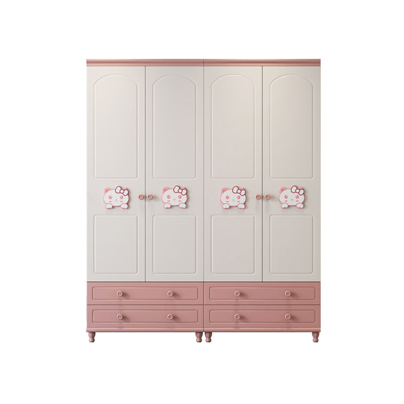 Modern Style Kids Closet Manufactured Wood Bedroom Youth Armoire with Drawers