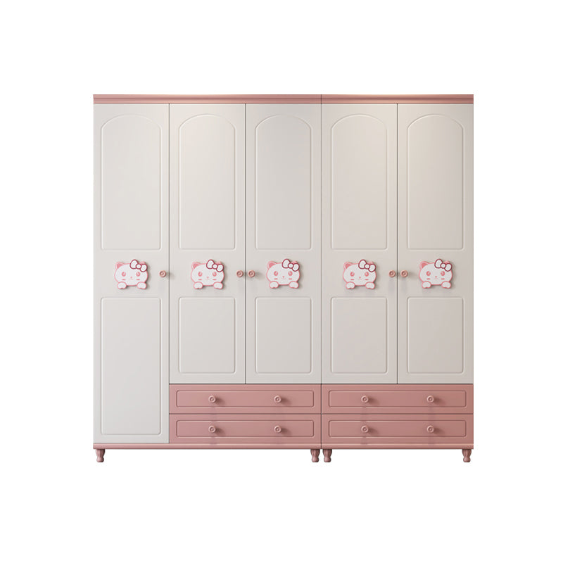 Modern Style Kids Closet Manufactured Wood Bedroom Youth Armoire with Drawers