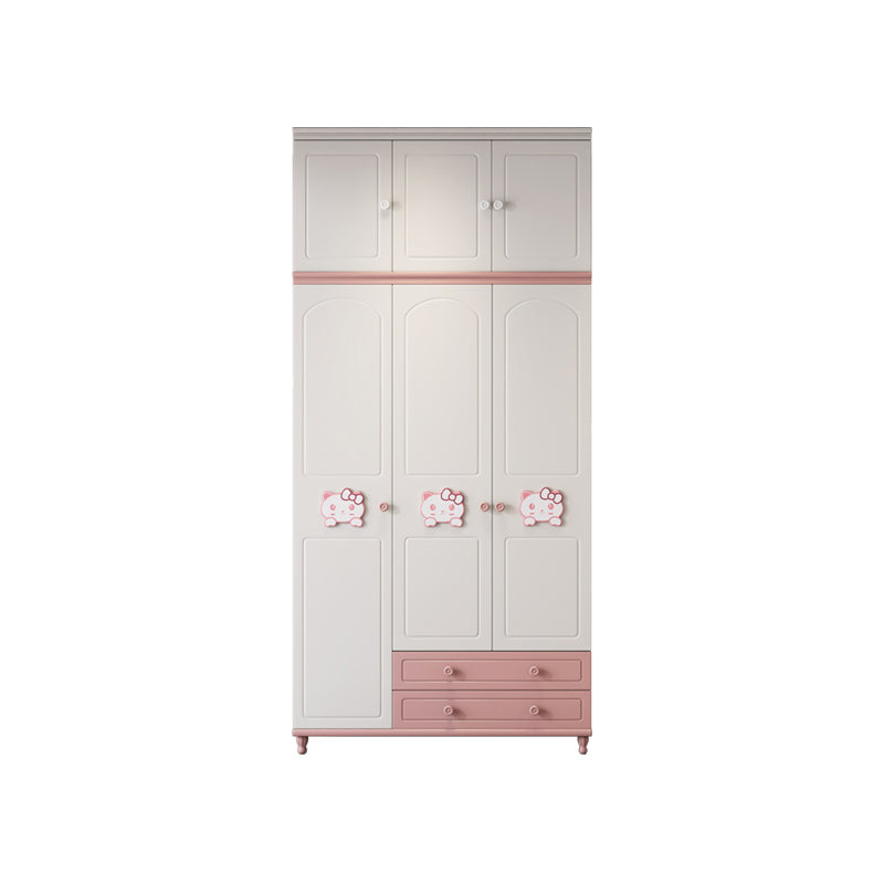 Modern Style Kids Closet Manufactured Wood Bedroom Youth Armoire with Drawers