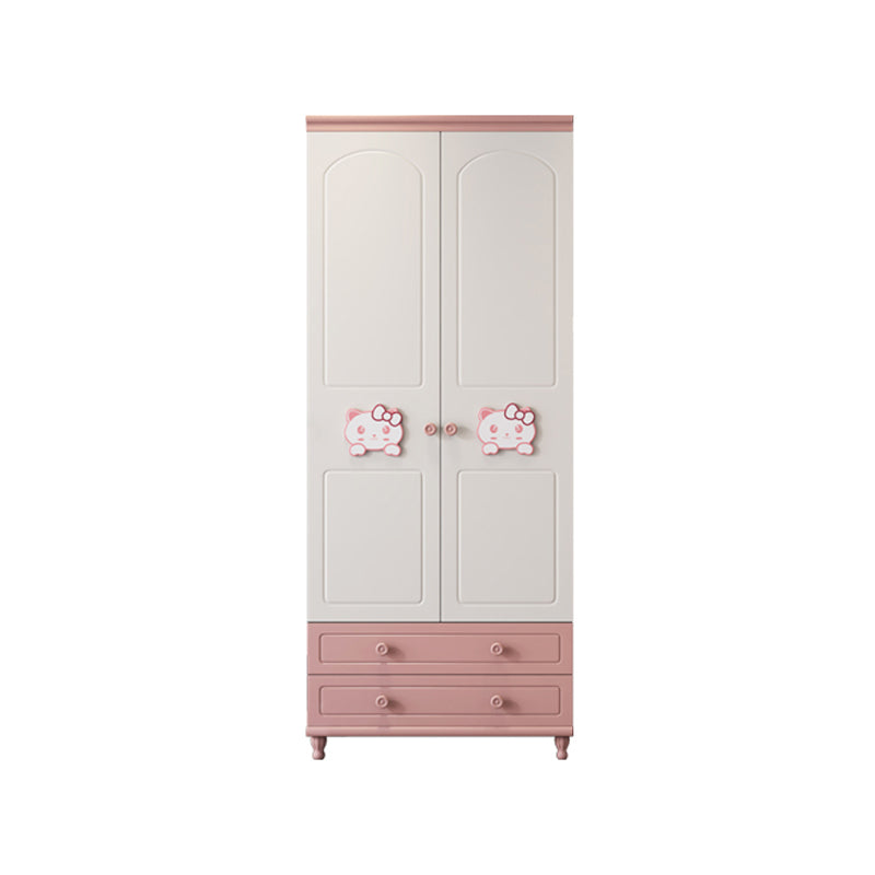 Modern Style Kids Closet Manufactured Wood Bedroom Youth Armoire with Drawers