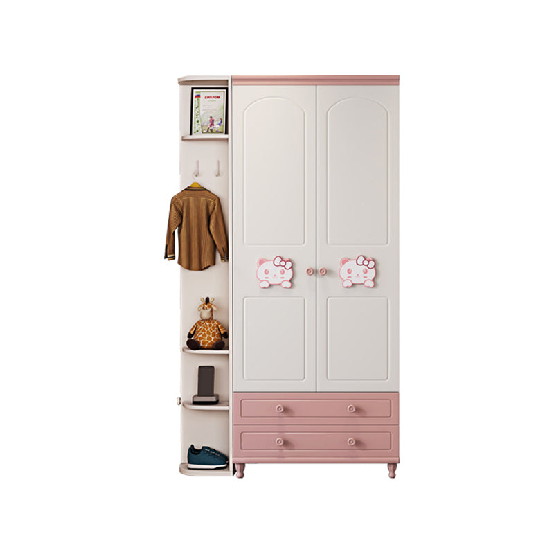 Modern Style Kids Closet Manufactured Wood Bedroom Youth Armoire with Drawers