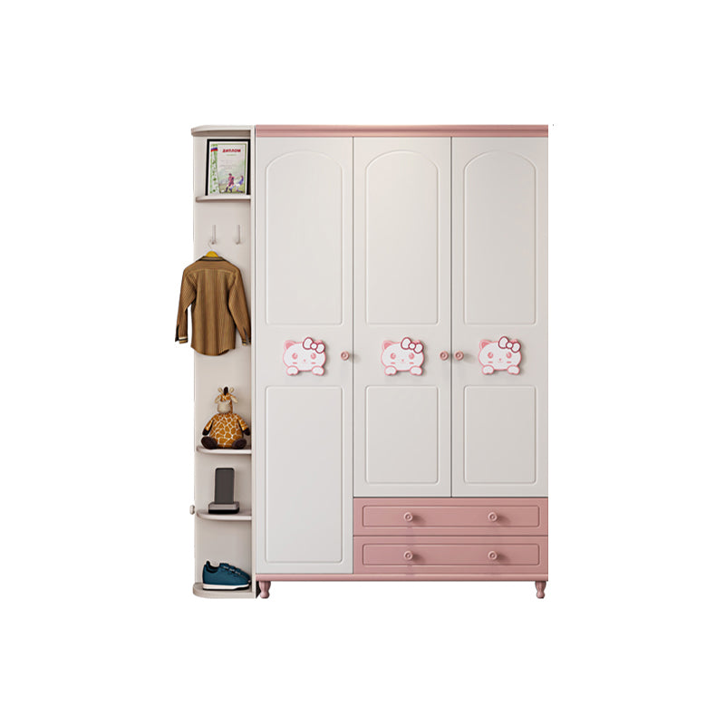 Modern Style Kids Closet Manufactured Wood Bedroom Youth Armoire with Drawers