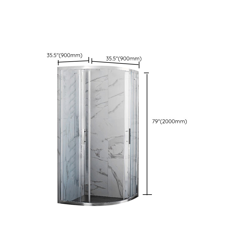 Aluminum Alloy Tempered Glass Shower Door Simple Shower Screen