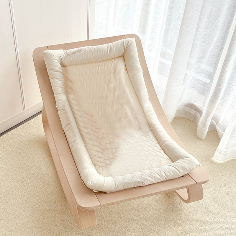 Rocking Solid Wood Crib Cradle Square Cradle with Stand for Newborn