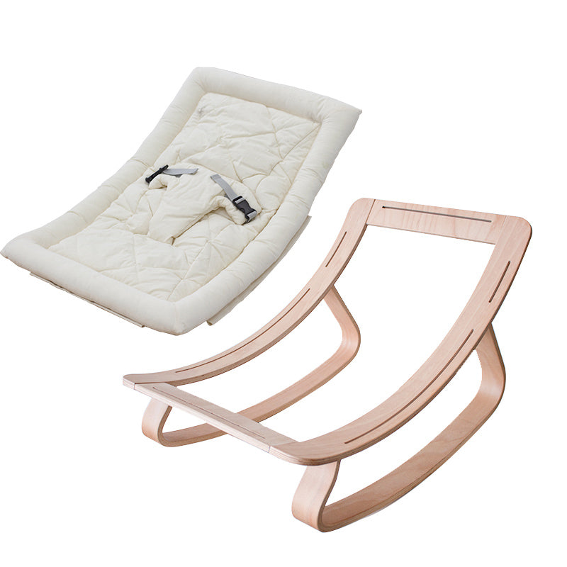 Rocking Solid Wood Crib Cradle Square Cradle with Stand for Newborn