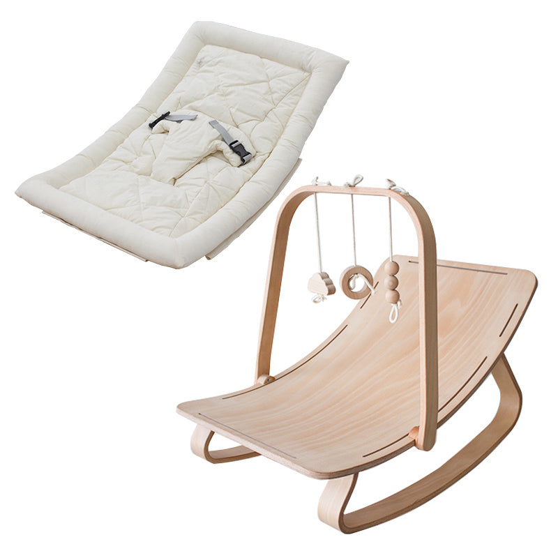 Rocking Solid Wood Crib Cradle Square Cradle with Stand for Newborn