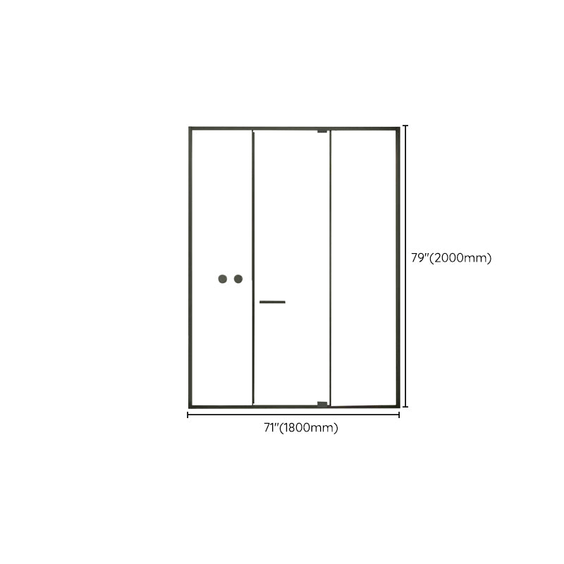 Full Narrow Frame Pivot Shower Door Tempered Glass Shower Door