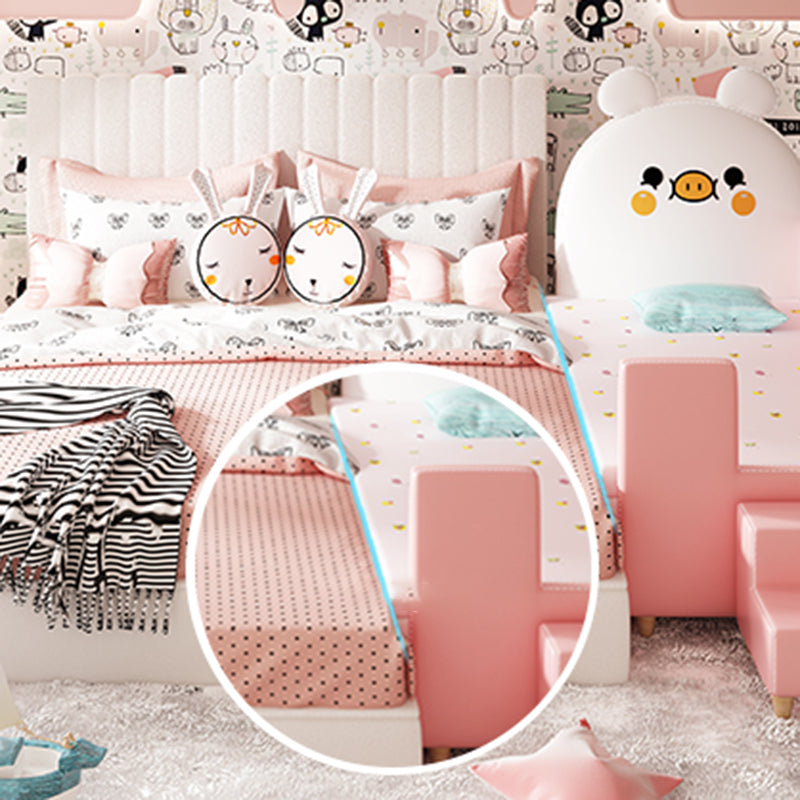 Pink Wood Crib Modern Mattress Included Nursery Bed with Storage