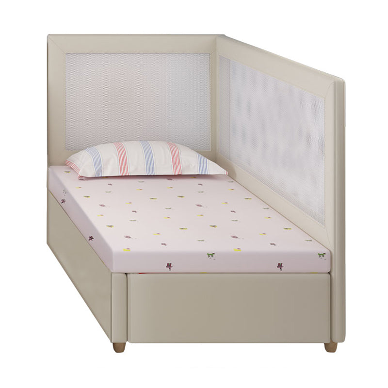 Modern Baby Crib with Storage Wood Upholstered with Mattress Nursery Bed