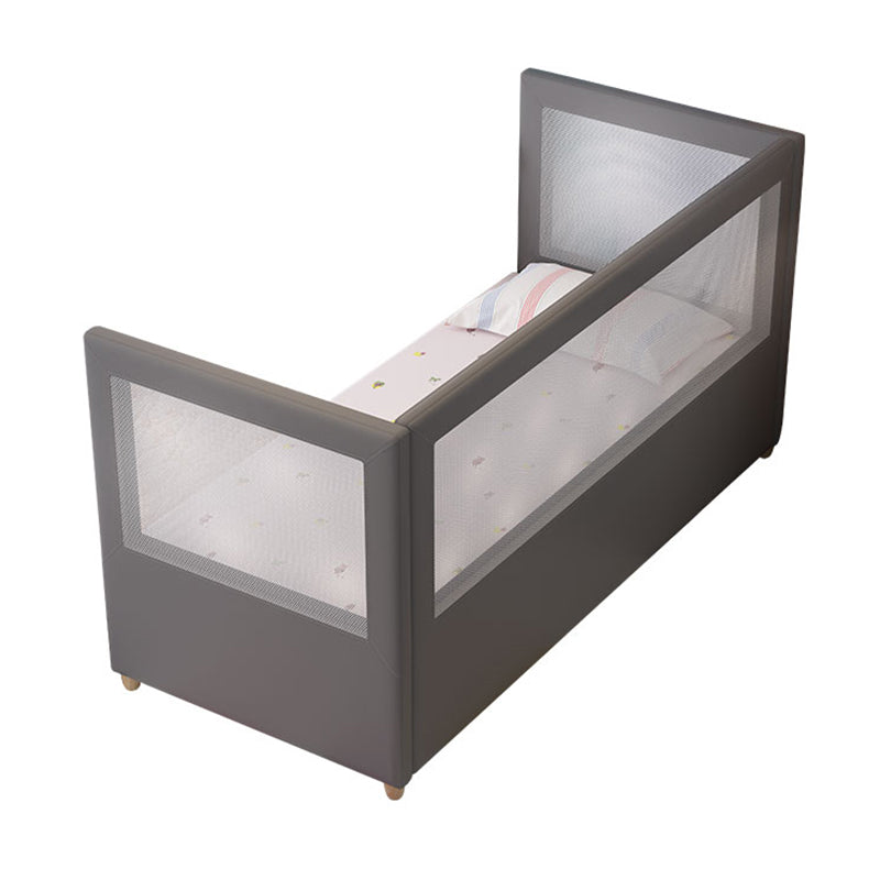 Modern Baby Crib with Storage Wood Upholstered with Mattress Nursery Bed