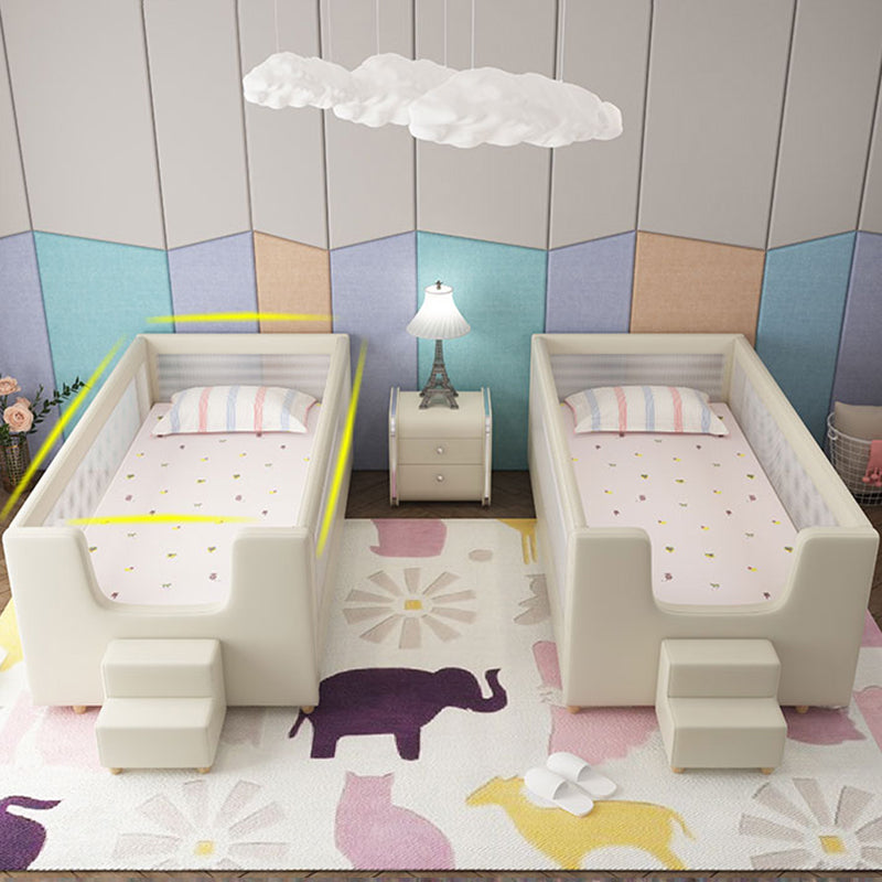 Modern Baby Crib with Storage Wood Upholstered with Mattress Nursery Bed