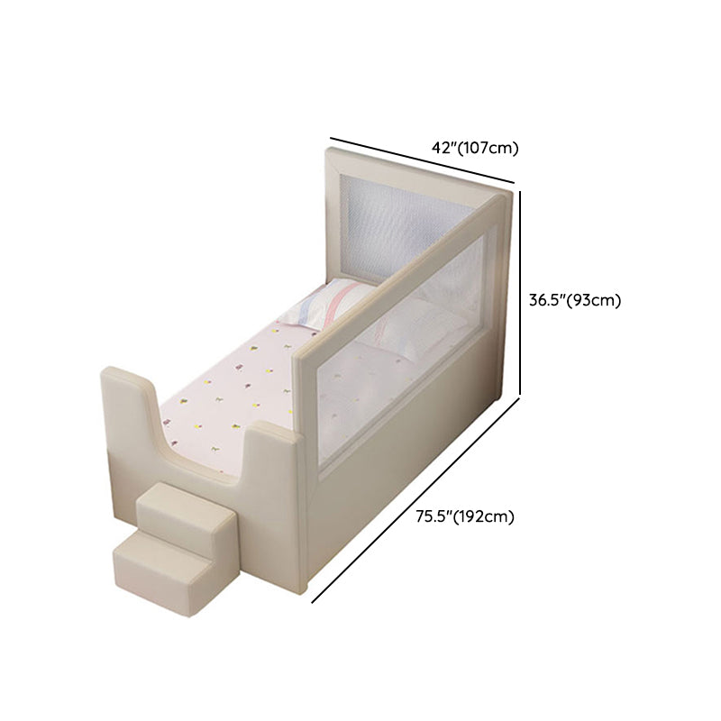 Modern Baby Crib with Storage Wood Upholstered with Mattress Nursery Bed