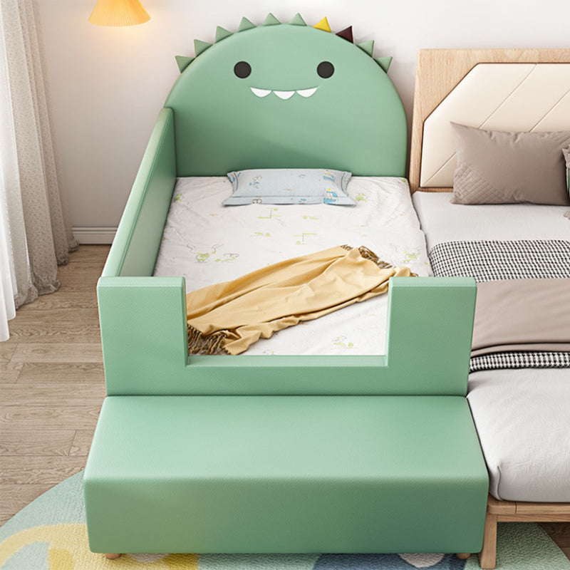 Modern Nursery Bed with Guardrail Wood Upholstered with Storage Baby Crib