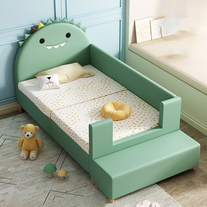 Modern Nursery Bed with Guardrail Wood Upholstered with Storage Baby Crib