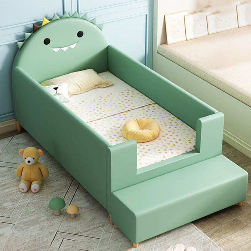 Modern Nursery Bed with Guardrail Wood Upholstered with Storage Baby Crib