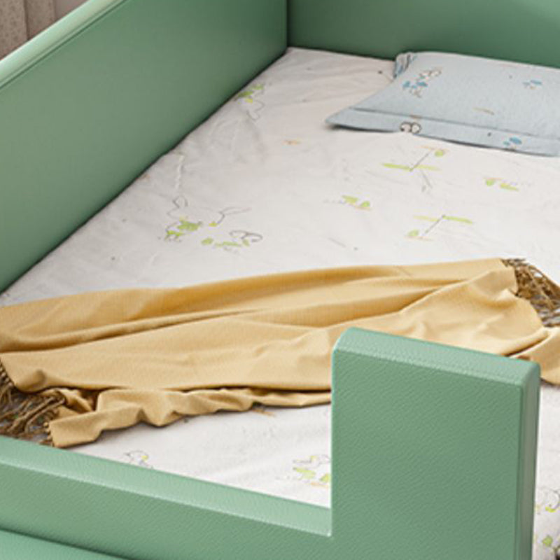 Modern Nursery Bed with Guardrail Wood Upholstered with Storage Baby Crib