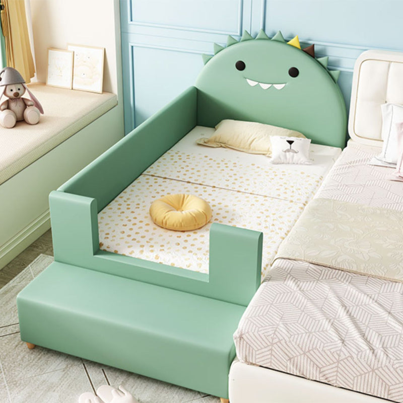 Modern Nursery Bed with Guardrail Wood Upholstered with Storage Baby Crib