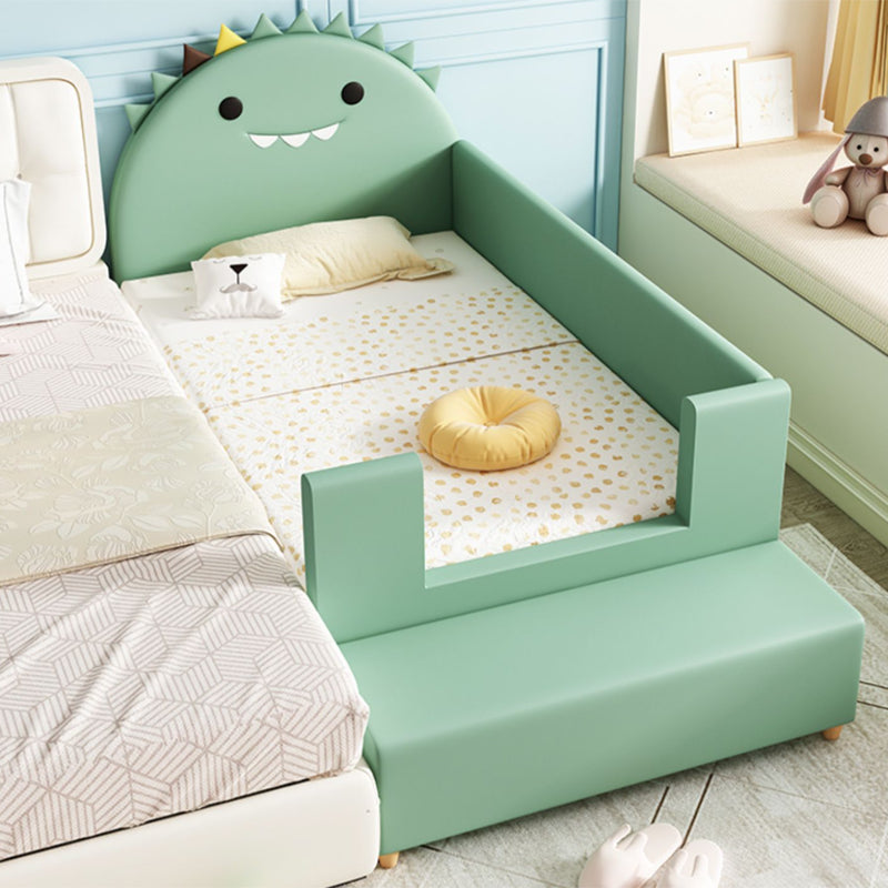 Modern Nursery Bed with Guardrail Wood Upholstered with Storage Baby Crib