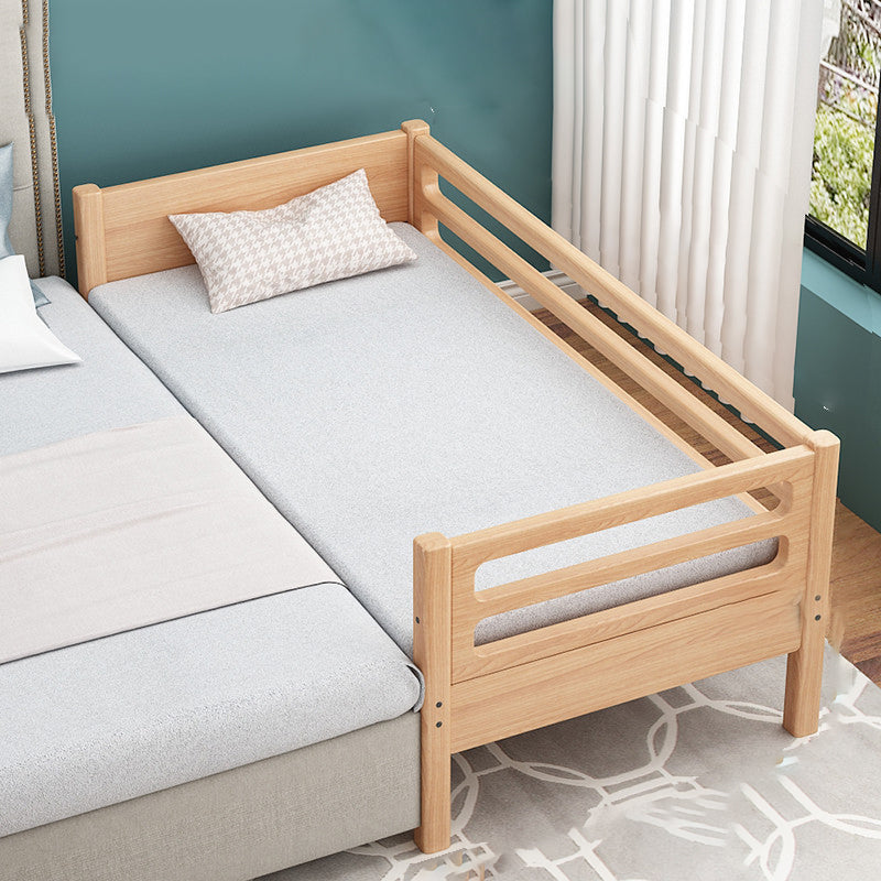 Modern Guardrail Nursery Bed Solid Wood Washed Natural Baby Crib