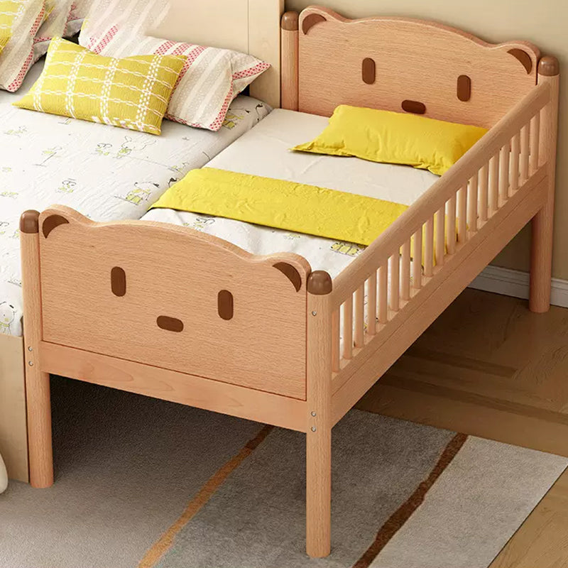 Scandinavian Solid Wood Nursery Bed Guardrail Rectangle Baby Crib